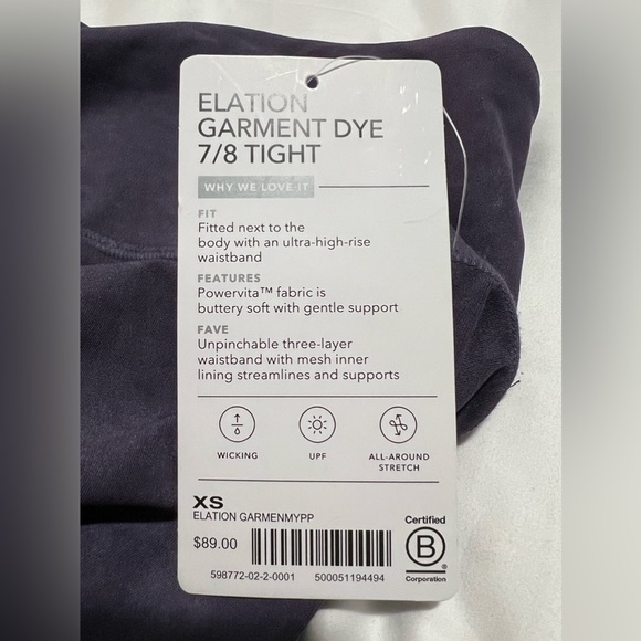 Athleta Elation Garment Dye 7/8 Tight NWT - Picture 8 of 10